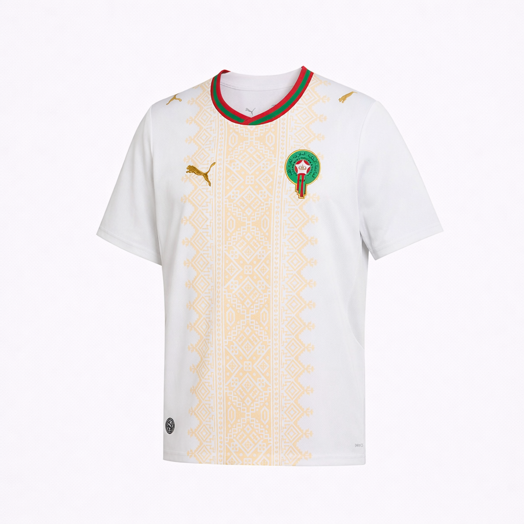 Maroc – Maillot Extérieur 26/27 – Blanc/Or