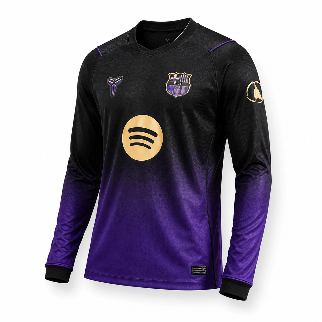 FC Barcelone – Maillot Extérieur Manches Longues 26/27 - Noir/Violet