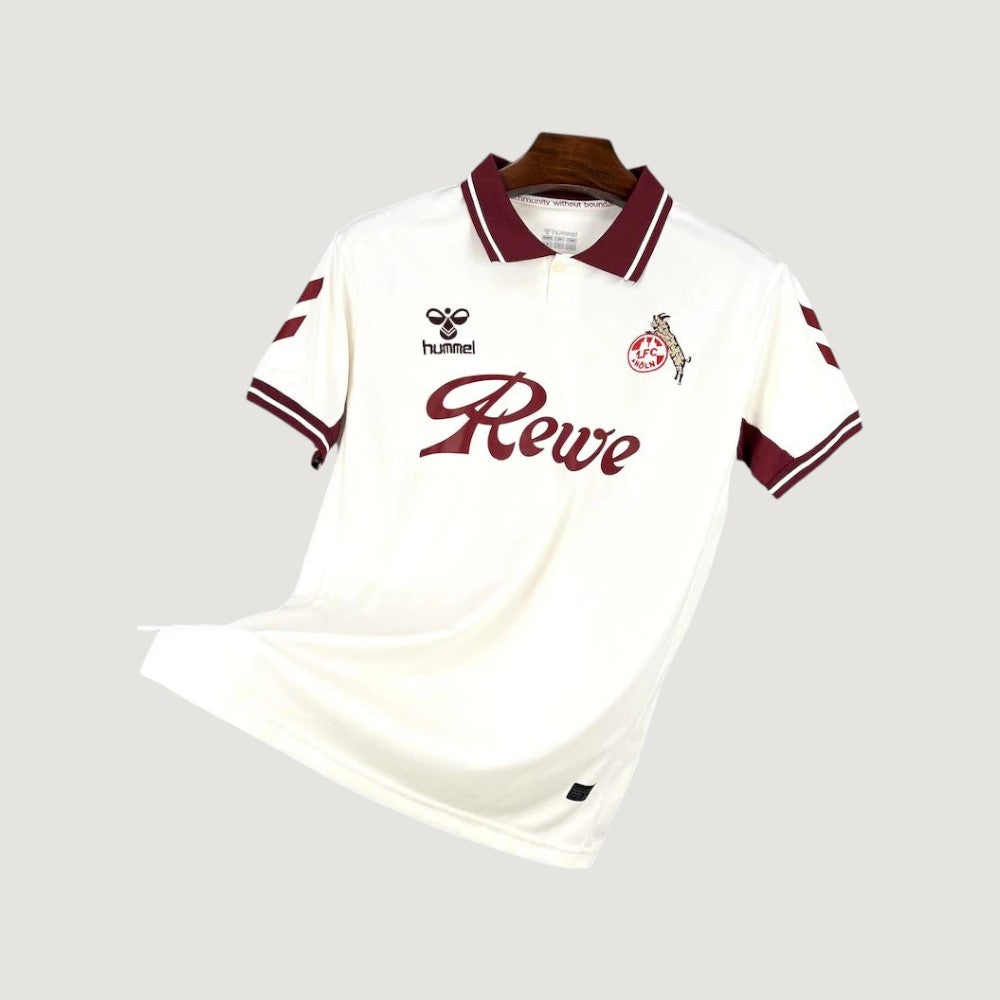 FC Cologne – Maillot Extérieur 25/26 – Blanc & Bordeaux